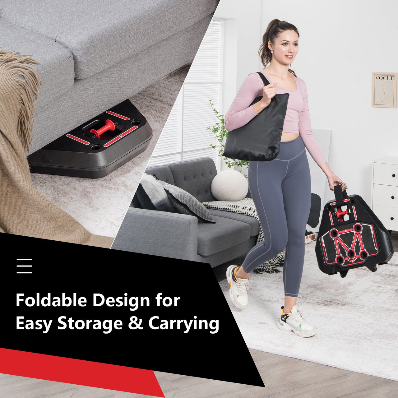 All-in-one Portable Pushup Board with Bag - Gallery View 7 of 13
