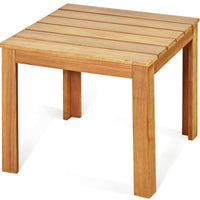 Thumbnail for Wooden Square Patio Coffee Bistro Table - Gallery View 8 of 12