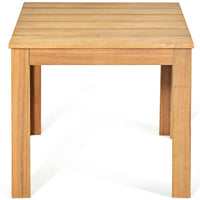 Thumbnail for Wooden Square Patio Coffee Bistro Table - Gallery View 9 of 12