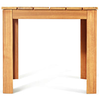 Thumbnail for Wooden Square Patio Coffee Bistro Table - Gallery View 10 of 12