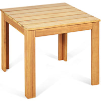 Thumbnail for Wooden Square Patio Coffee Bistro Table - Gallery View 1 of 12