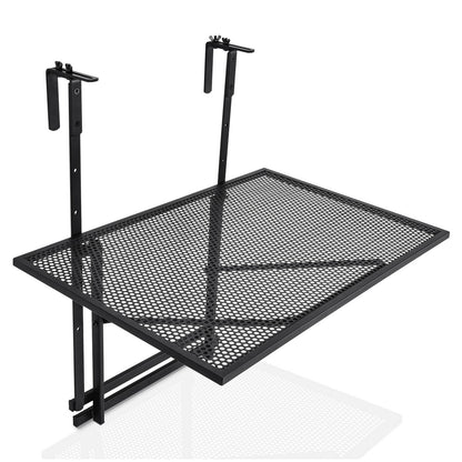 Railing Folding Table with 5-Level Adjustable Heights, Black Patio Tables at Gallery Canada
