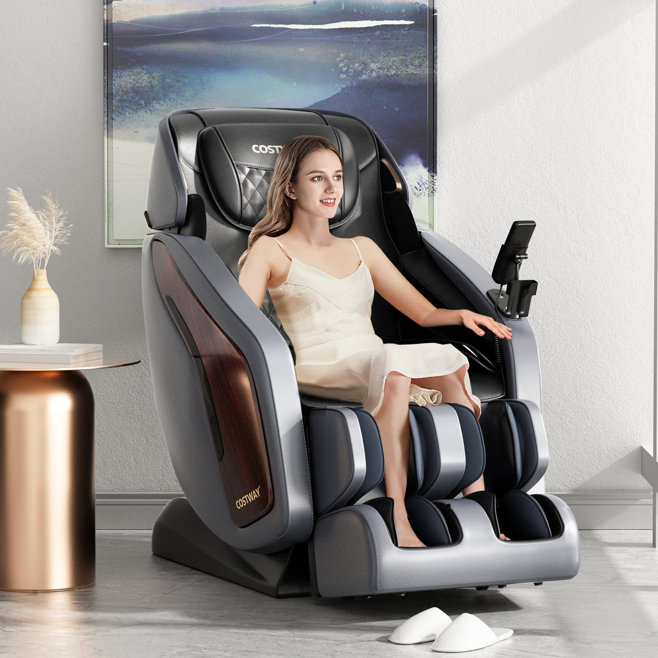Enjoyment 05 - 3D SL Track Thai Stretch Zero Gravity Full Body Massage Chair Recliner - Gallery View 2 of 13