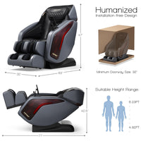 Thumbnail for Enjoyment 05 - 3D SL Track Thai Stretch Zero Gravity Full Body Massage Chair Recliner - Gallery View 4 of 13