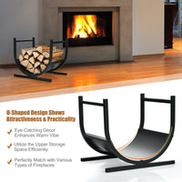Thumbnail for 17 Inch U-Shaped Firewood Rack Steel - Gallery View 5 of 12