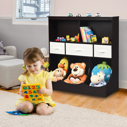 Freestanding Combo Cubby Bin Storage Organizer Unit W/3 Baskets, Brown Kids Storage at Gallery Canada