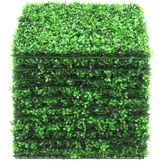 12 Pieces Artificial Peanut Leaf Hedges Panels, Green Decorative Fencing & Flooring Green at Gallery Canada