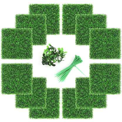 12 Pieces Artificial Peanut Leaf Hedges Panels, Green Decorative Fencing & Flooring at Gallery Canada