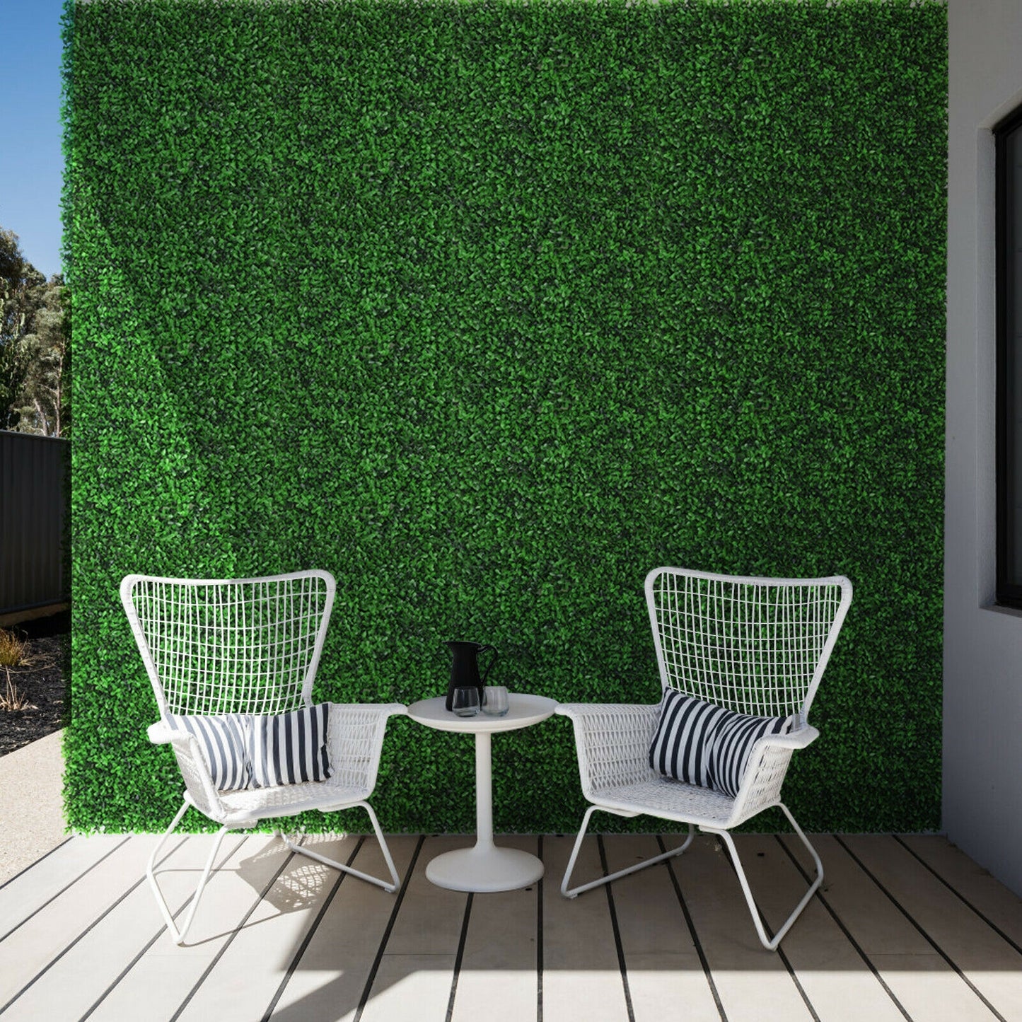 12 Pieces Artificial Peanut Leaf Hedges Panels, Green Decorative Fencing & Flooring at Gallery Canada