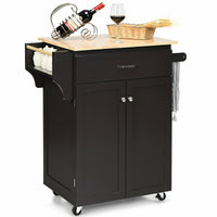 Thumbnail for Rolling Kitchen Island with Spice Rack and Adjustable Shelf - Gallery View 7 of 12