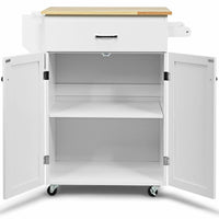 Thumbnail for Rolling Kitchen Island with Spice Rack and Adjustable Shelf - Gallery View 7 of 12
