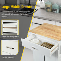 Thumbnail for Rolling Kitchen Island with Spice Rack and Adjustable Shelf - Gallery View 10 of 12