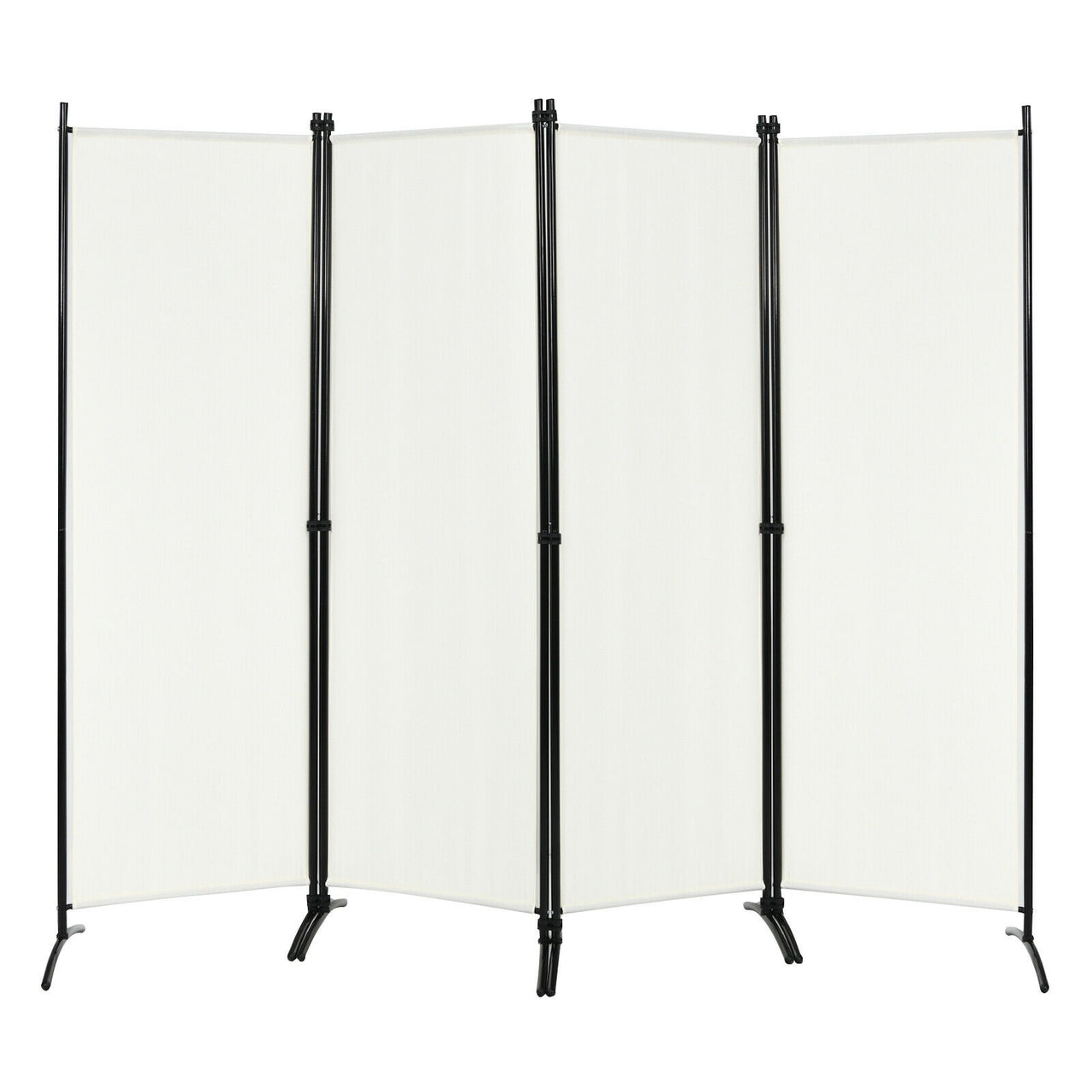 5.6 Feet 4 Panel Room Divider with Steel Frame - Gallery View 1 of 10