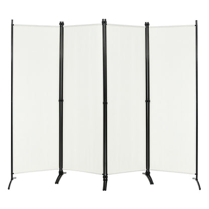 4-Panel  Room Divider with Steel Frame, White at Gallery Canada