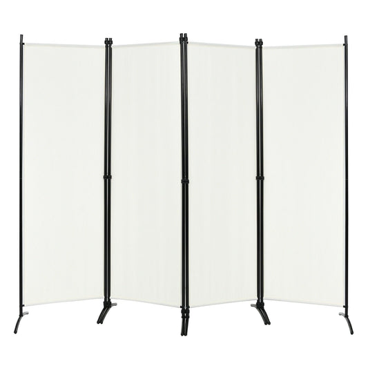 4-Panel  Room Divider with Steel Frame, White - Gallery Canada
