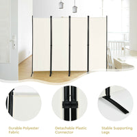 Thumbnail for 5.6 Feet 4 Panel Room Divider with Steel Frame - Gallery View 10 of 10
