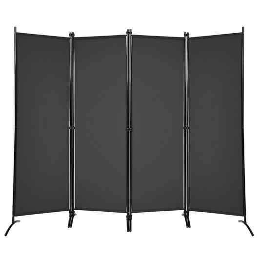 4-Panel  Room Divider with Steel Frame, Black at Gallery Canada