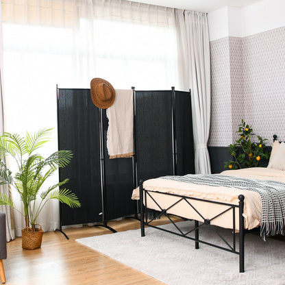 4-Panel Room Divider, Steel Frame, Black Room Dividers at Gallery Canada