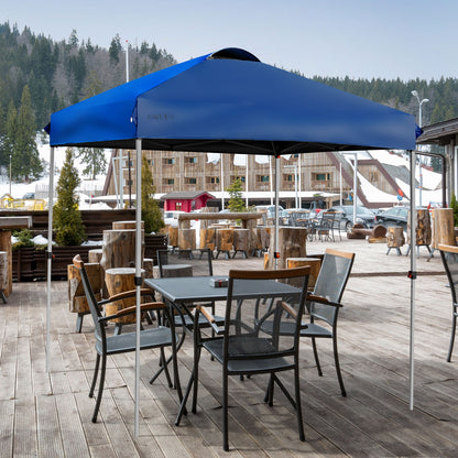 6.6 x 6.6 Feet Outdoor Pop-up Canopy Tent with Roller Bag, Blue Canopies at Gallery Canada