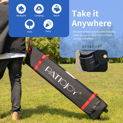 6.6 x 6.6 Feet Outdoor Pop-up Canopy Tent with Roller Bag, Blue Canopies at Gallery Canada