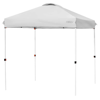 6.6 x 6.6 Feet Outdoor Pop-up Canopy Tent with Roller Bag, Gray - Gallery Canada