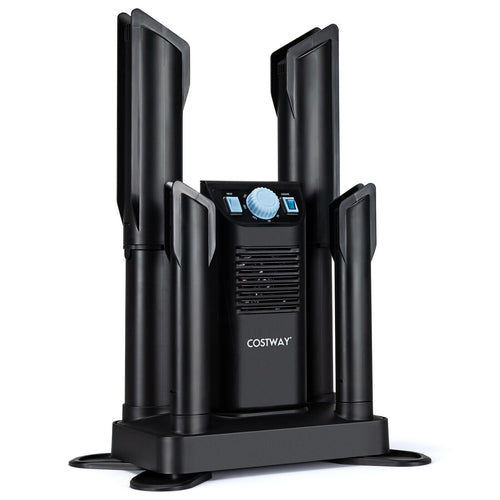 Electric Shoe Boot Dryer 4 Shoes with 180 Mins Timer Ozone Disinfection, Black