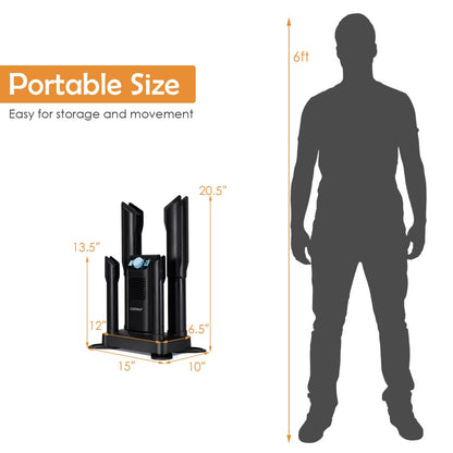 Electric Shoe Boot Dryer 4 Shoes with 180 Mins Timer Ozone Disinfection, Black Dryers at Gallery Canada