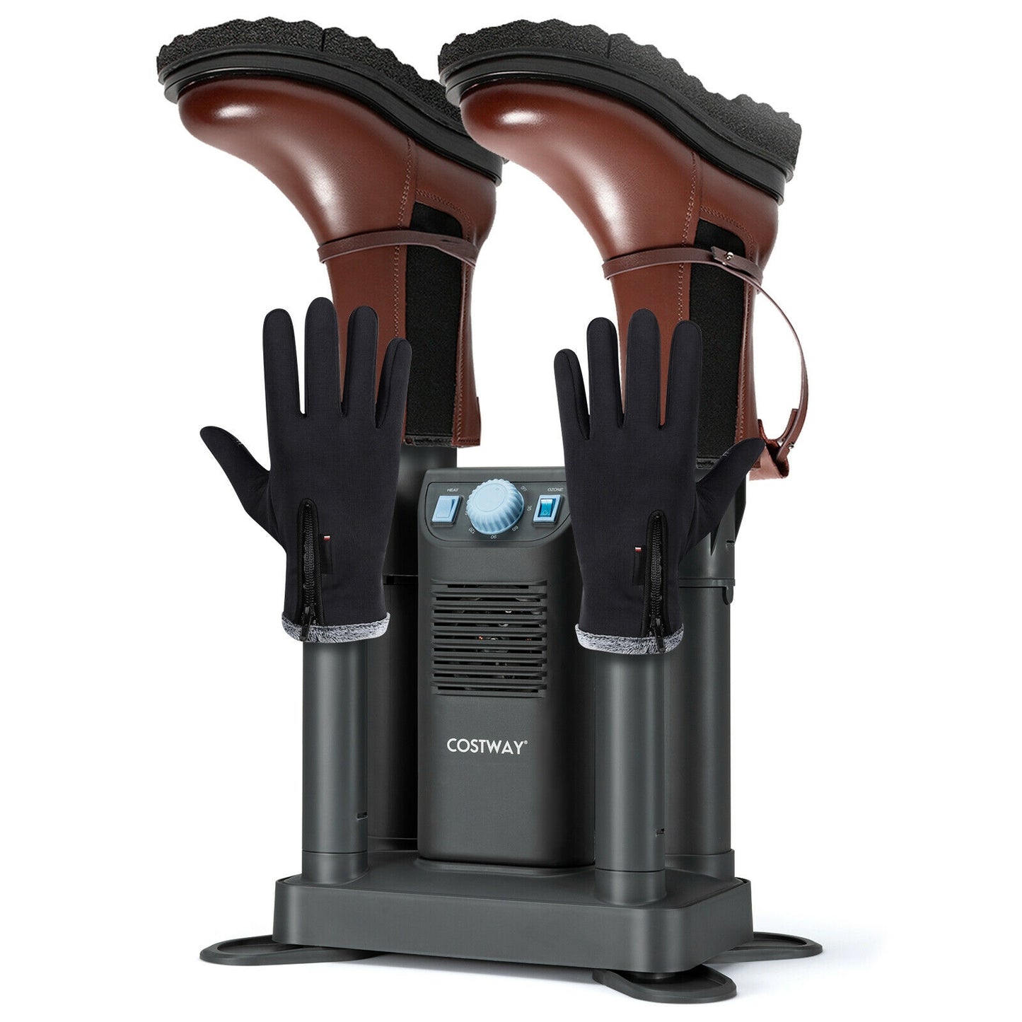 Electric Shoe Boot Dryer 4 Shoes with 180 Mins Timer Ozone Disinfection, Gray Dryers at Gallery Canada