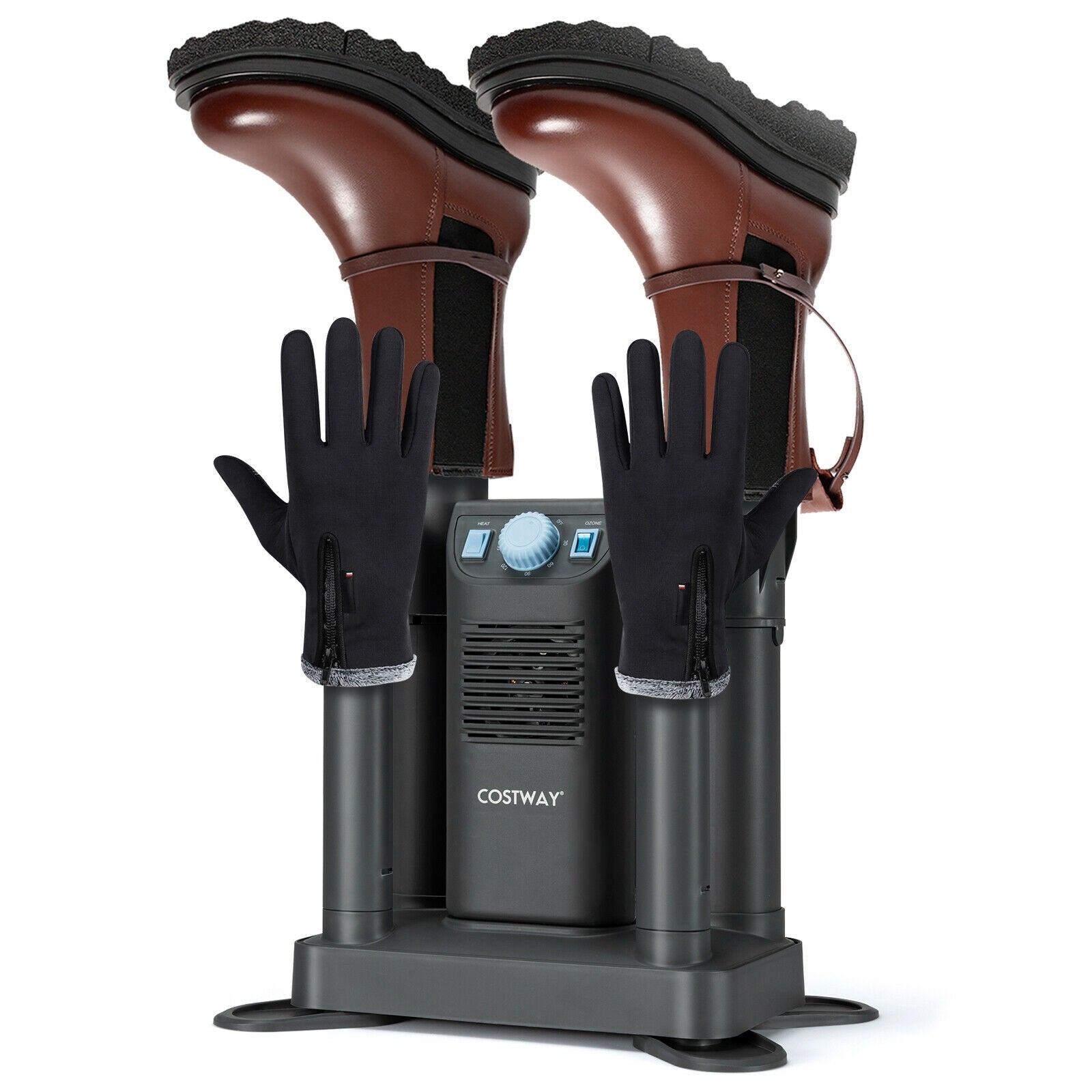 Electric Shoe Boot Dryer 4 Shoes with 180 Mins Timer Ozone Disinfection, Gray Dryers at Gallery Canada