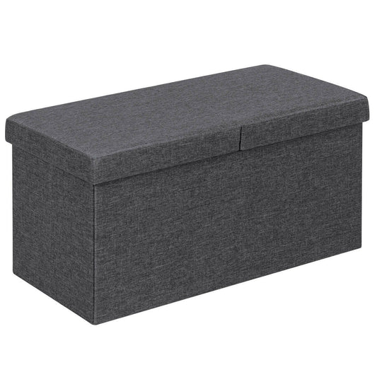 30 Inch Folding Storage Ottoman with Lift Top, Dark Gray at Gallery Canada