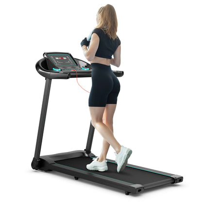 2.25HP Electric Running Machine Treadmill with Speaker and APP Control, Blue Treadmills at Gallery Canada