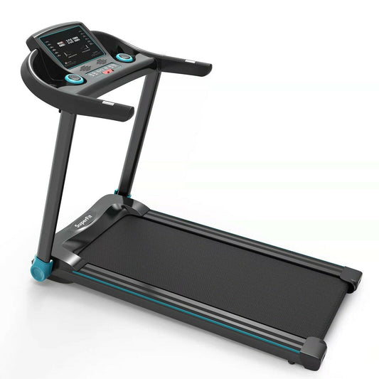 2.25HP Electric Running Machine Treadmill with Speaker and APP Control, Blue Treadmills Blue at Gallery Canada