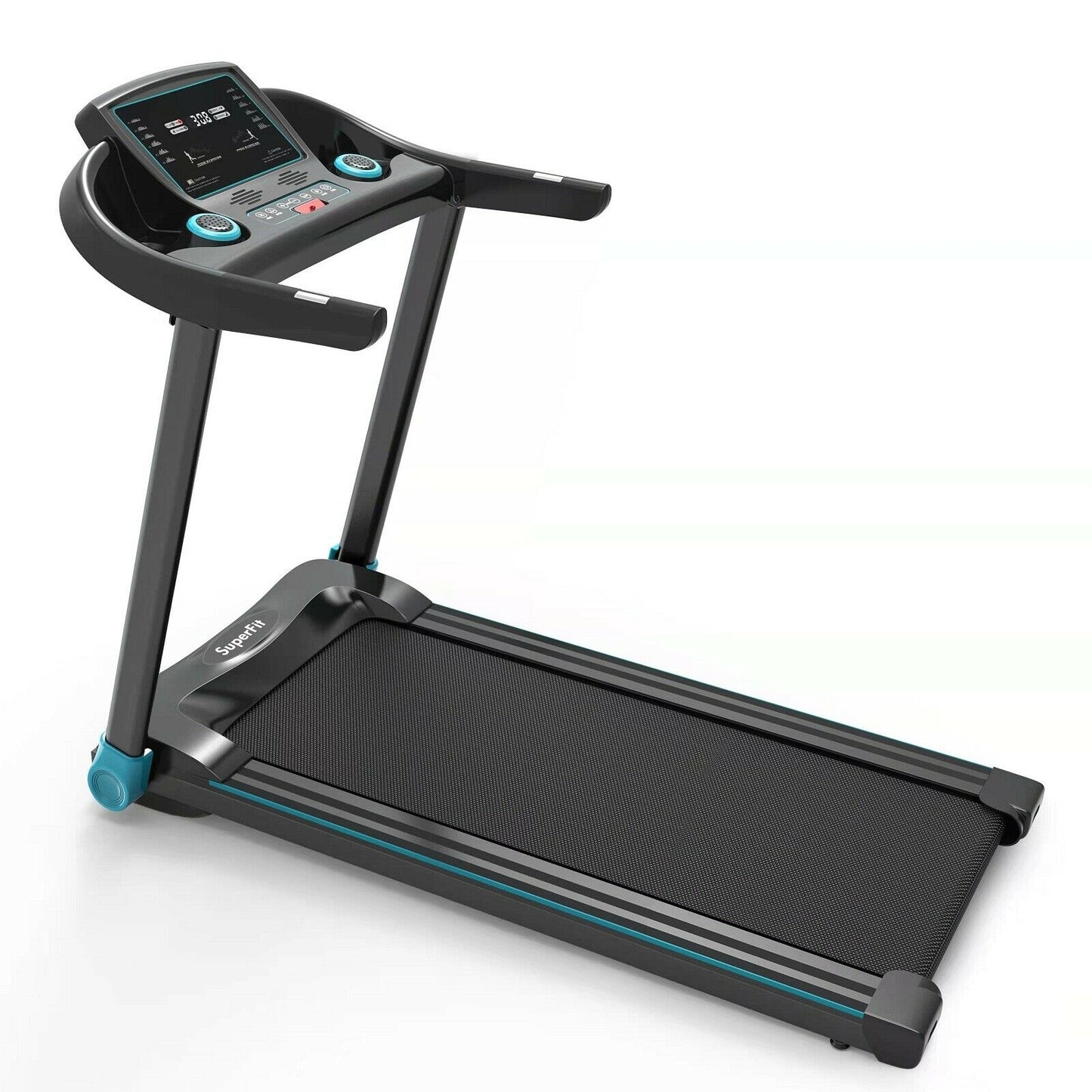 2.25HP Electric Running Machine Treadmill with Speaker and APP Control, Blue Treadmills at Gallery Canada