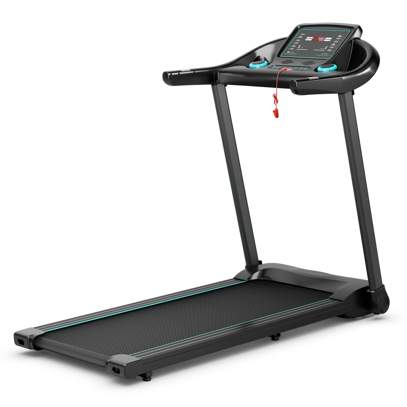 2.25HP Electric Running Machine Treadmill with Speaker and APP Control, Blue Treadmills at Gallery Canada