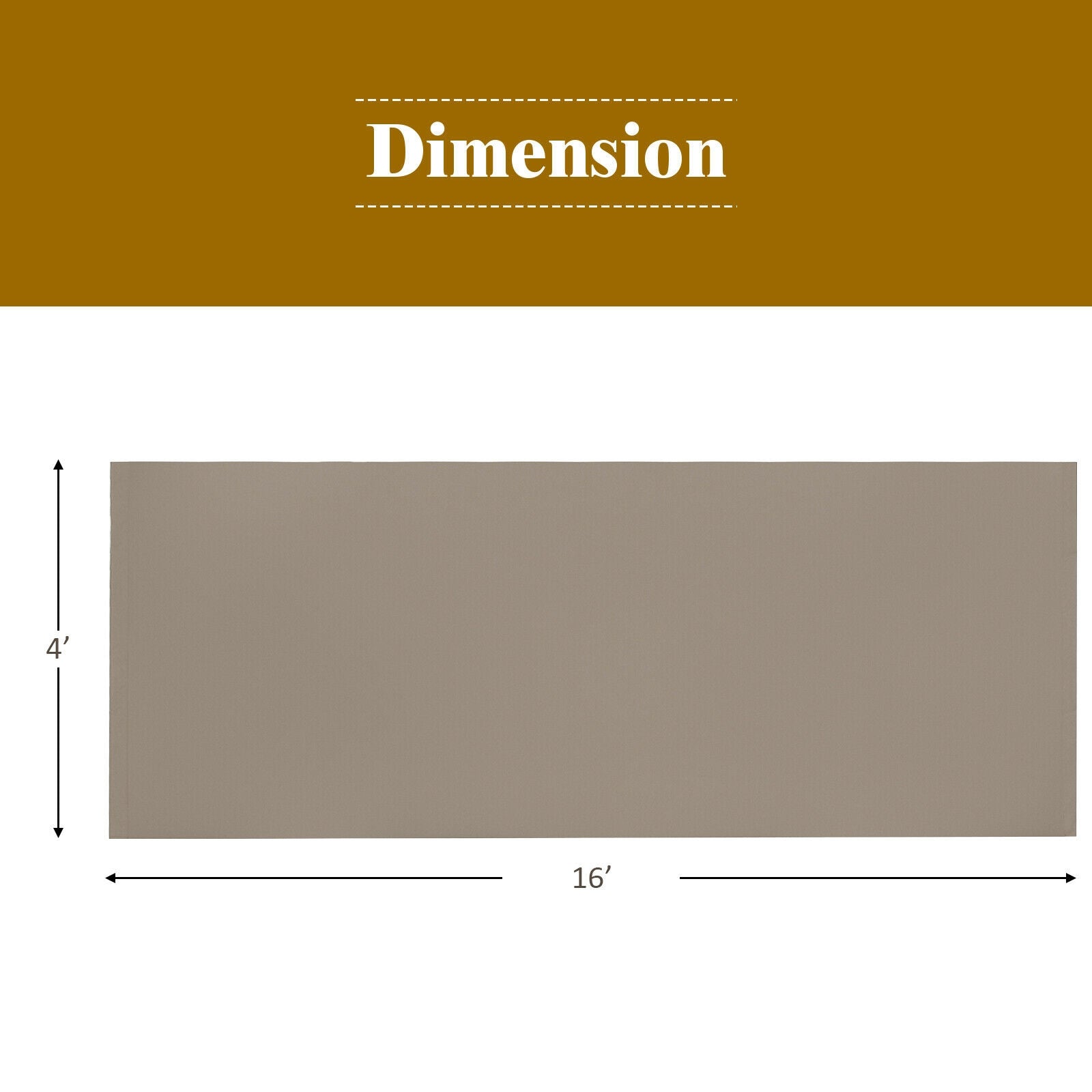 16' x 4' 2Pcs Universal Replacement Canopy for Pergola Structure Sun Awning, Beige Gazebos at Gallery Canada