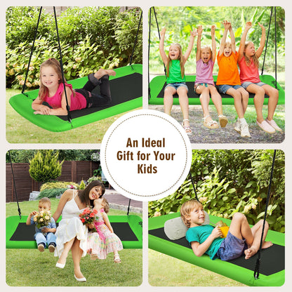 60 Inch Platform Tree Swing Outdoor with 2 Hanging Straps, Green Swing & Playsets at Gallery Canada