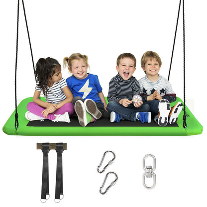 60 Inch Platform Tree Swing Outdoor with 2 Hanging Straps, Green Swing & Playsets at Gallery Canada