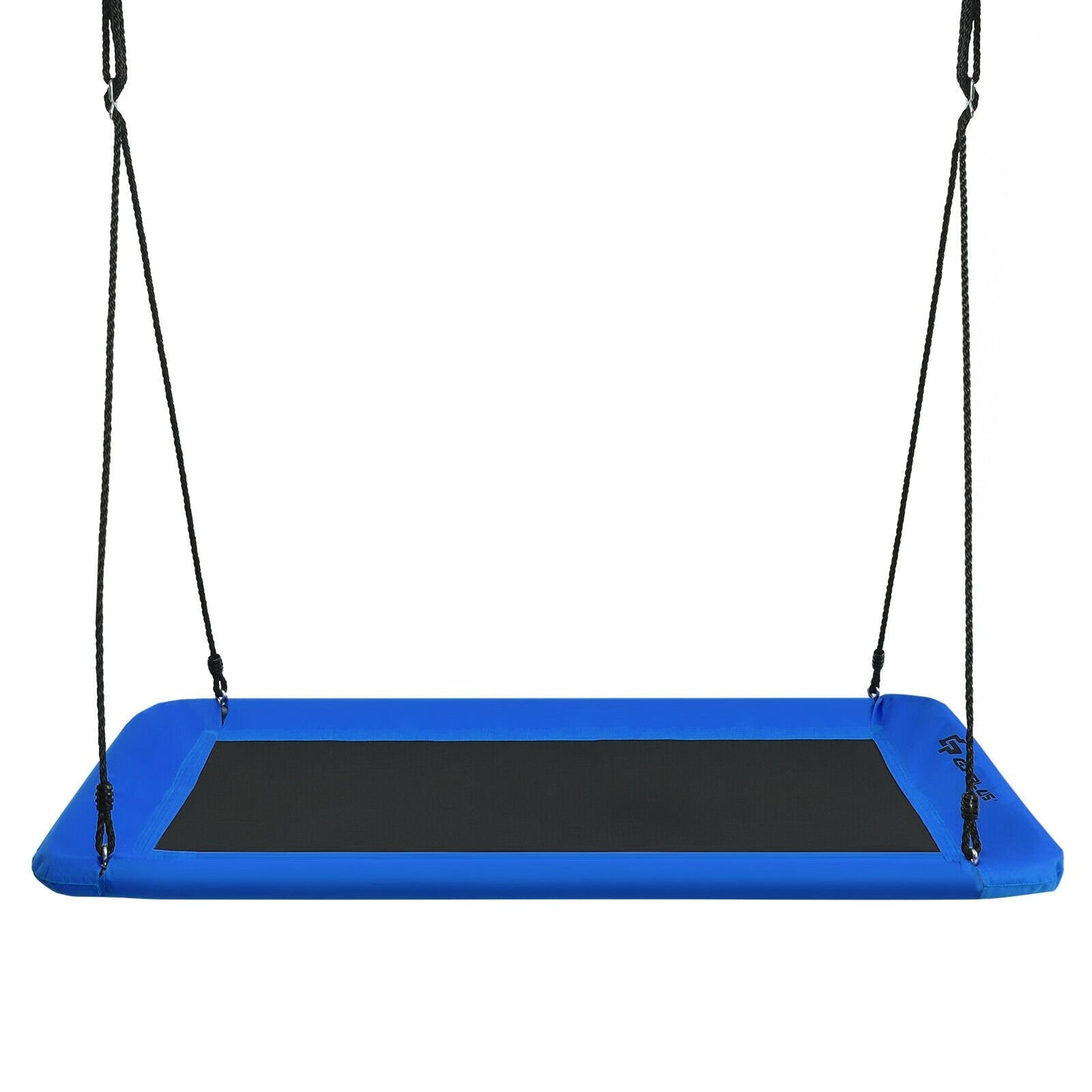 60 Inch Platform Tree Swing Outdoor with 2 Hanging Straps, Blue - Gallery Canada