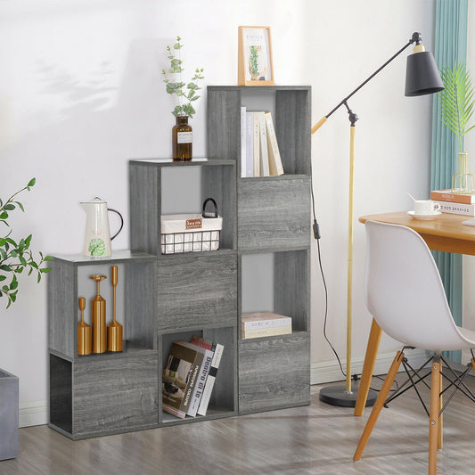 Freestanding Display Shelf for Living Room, Gray - Gallery Canada