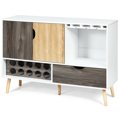 Mid-Century Buffet Sideboard Wooden Storage Cabinet, White Sideboards Cabinets & Buffets at Gallery Canada