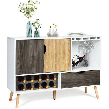 Mid-Century Buffet Sideboard Wooden Storage Cabinet, White Sideboards Cabinets & Buffets at Gallery Canada