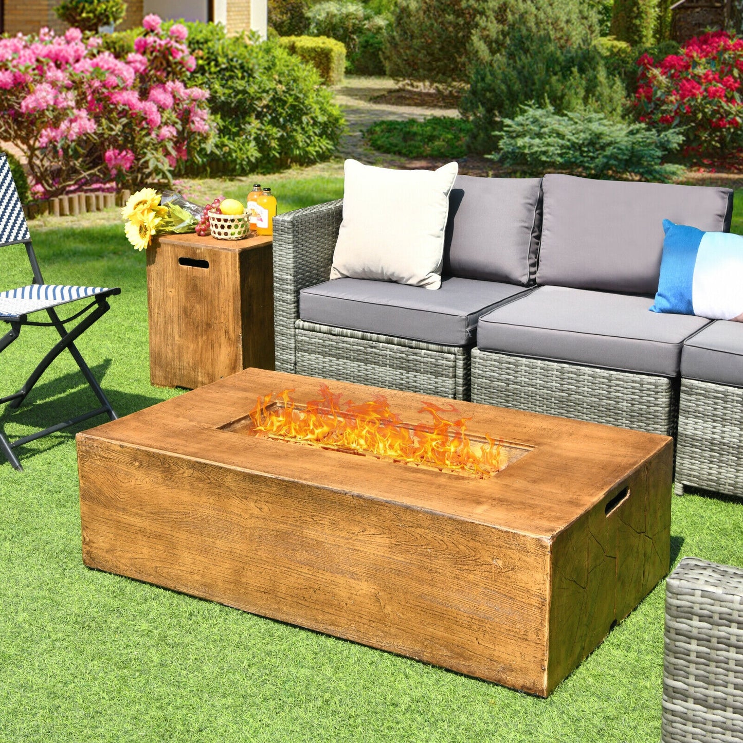 2 Piece Outdoor Propane Fire Pit Table Set Fire Pits at Gallery Canada