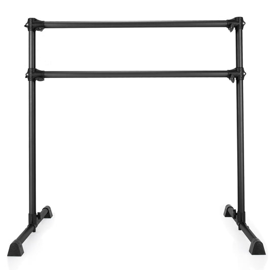 4 Feet Portable Double Freestanding Barre Dancing Stretching, Black - Gallery Canada