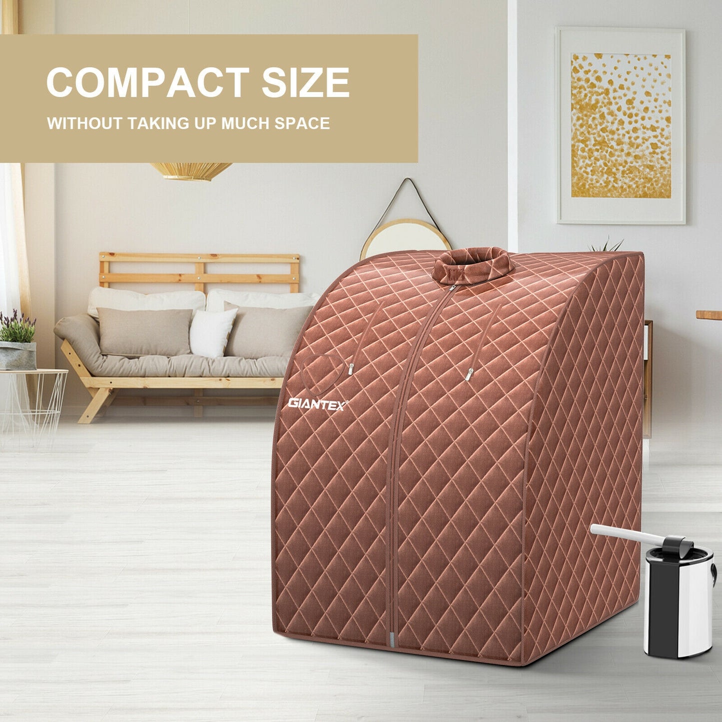 Portable Personal Steam Sauna Spa with 3L Blast-proof Steamer Chair, Coffee Spa & Salon at Gallery Canada