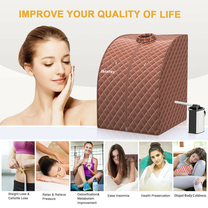 Portable Personal Steam Sauna Spa with 3L Blast-proof Steamer Chair, Coffee Spa & Salon at Gallery Canada