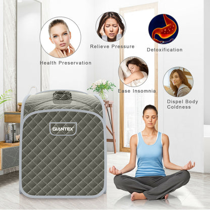 Portable Personal Steam Sauna Spa with Steamer Chair, Gray Spa & Salon at Gallery Canada