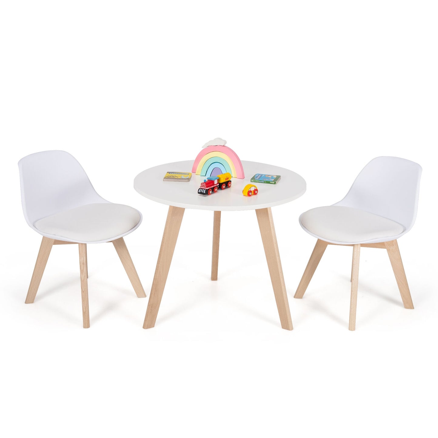 Kids Activity Play Table And 2 Chairs Set, White Kids Table & Chair Sets at Gallery Canada