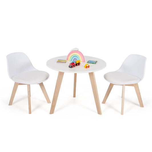 Kids Activity Play Table And 2 Chairs Set, White Kids Table & Chair Sets White at Gallery Canada