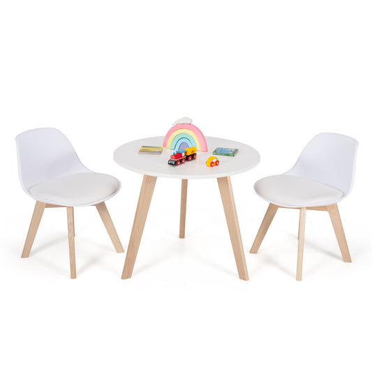 Kids Activity Play Table And 2 Chairs Set, White Kids Table & Chair Sets White at Gallery Canada