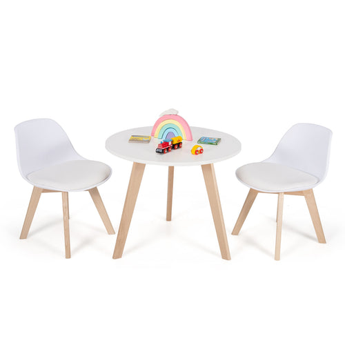 Kids Activity Play Table And 2 Chairs Set, White